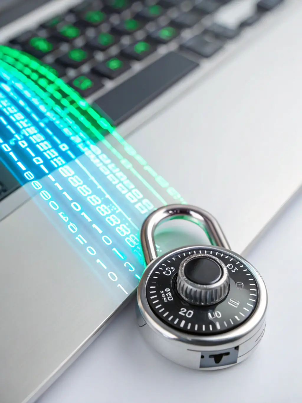 An image of a secure digital lock overlaying a network grid, symbolizing Stack3's Cybersecurity Expertise.