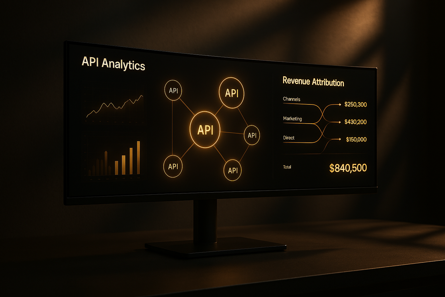 mktapi dashboard showing AI-driven revenue attribution and API integrations